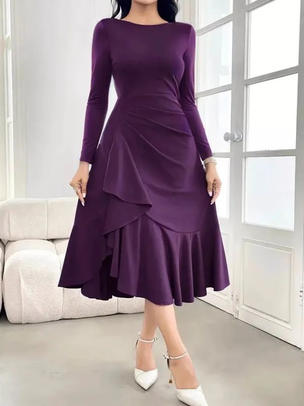 Ruffled Hem Long Sleeve Dress sold by Charming Charlie