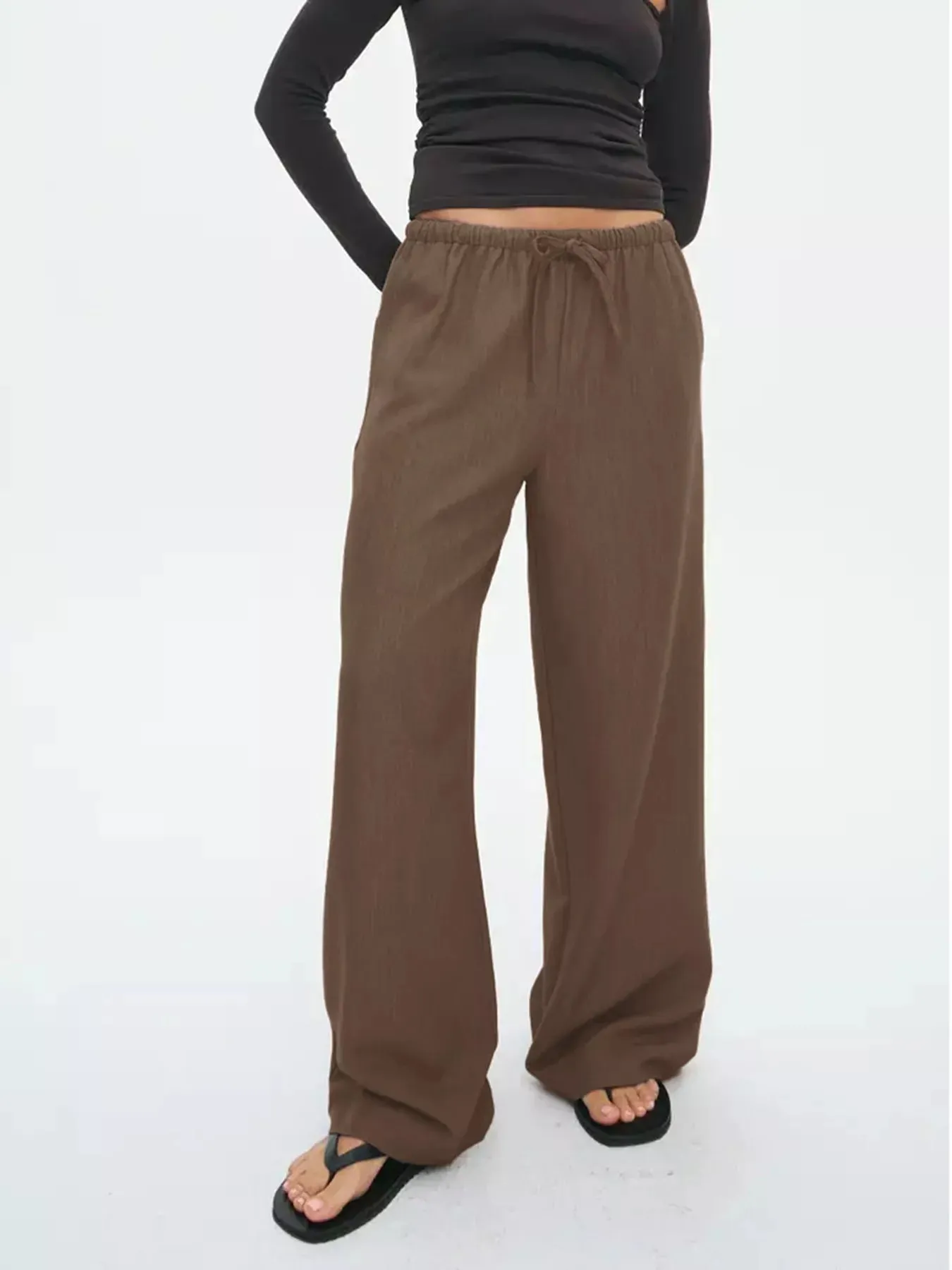 Wide Leg Drawstring Pants sold by Charming Charlie product image thumbnail 3