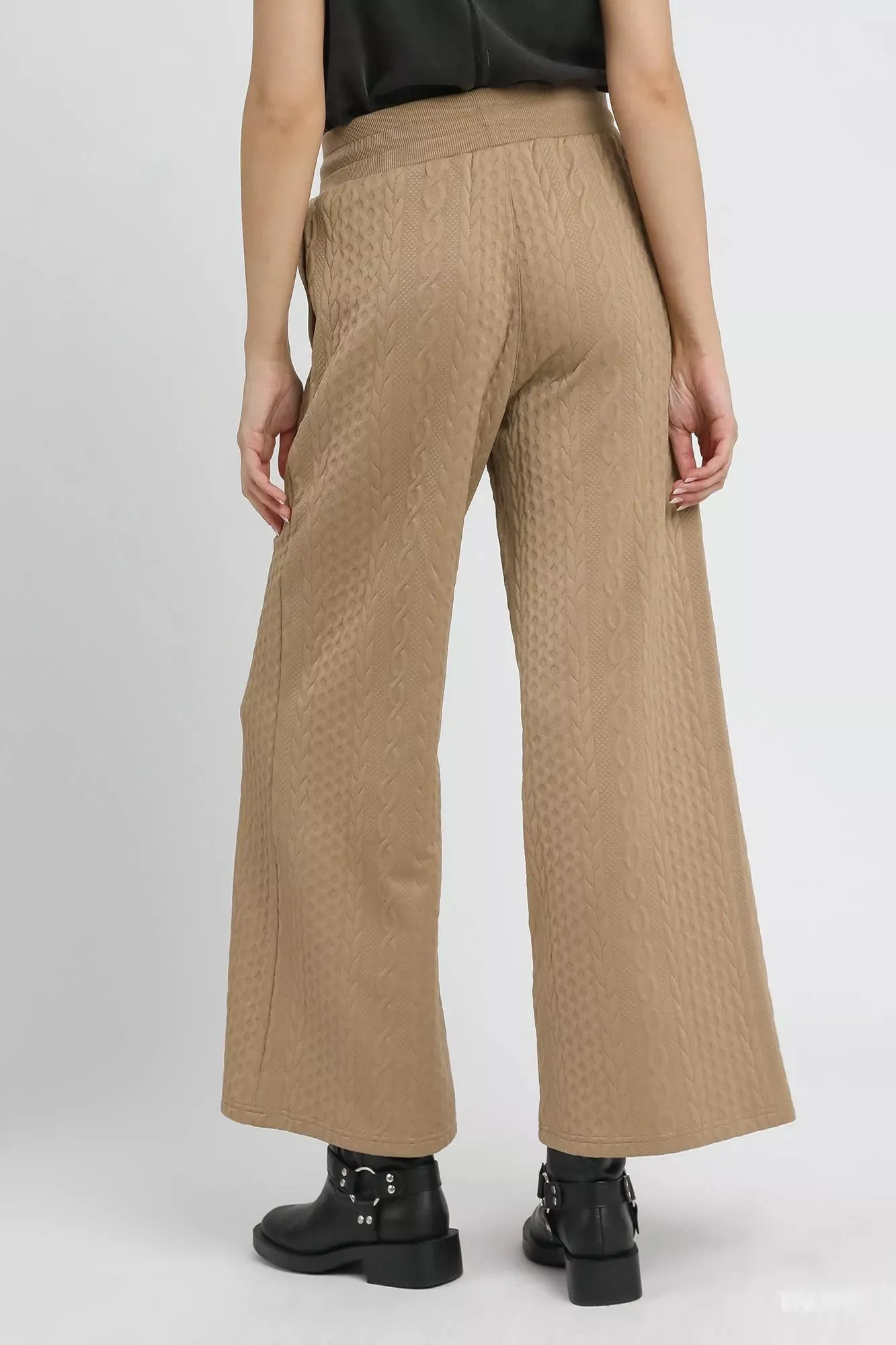 Umgee Cable Knit Textured Wide Leg Pants sold by Charming Charlie product image thumbnail 2