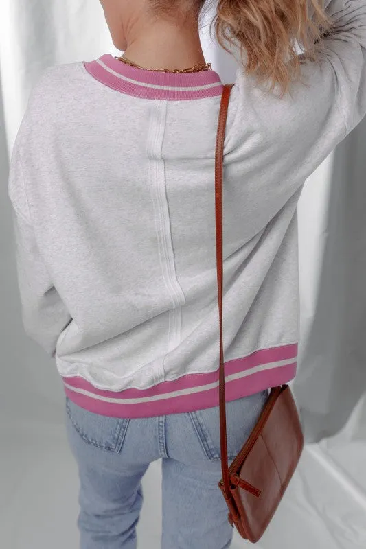 Caroline Flower Crew Neck Sweatshirt sold by Charming Charlie product image thumbnail 2