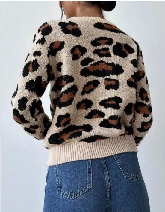 Leopard Print Pullover Sweater sold by Charming Charlie product image thumbnail 2