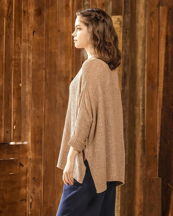 Oversized High Low Loose Lightweight Sweater sold by Charming Charlie product image thumbnail 4