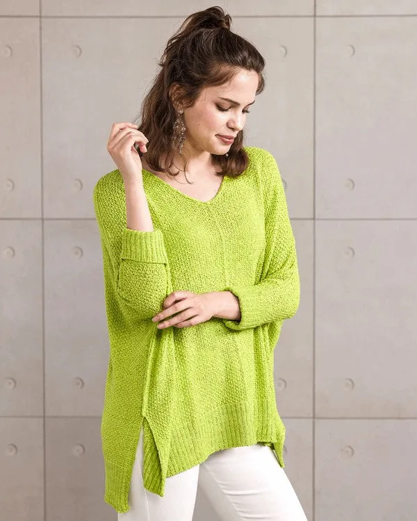 Oversized High Low Loose Lightweight Sweater sold by Charming Charlie product image thumbnail 5