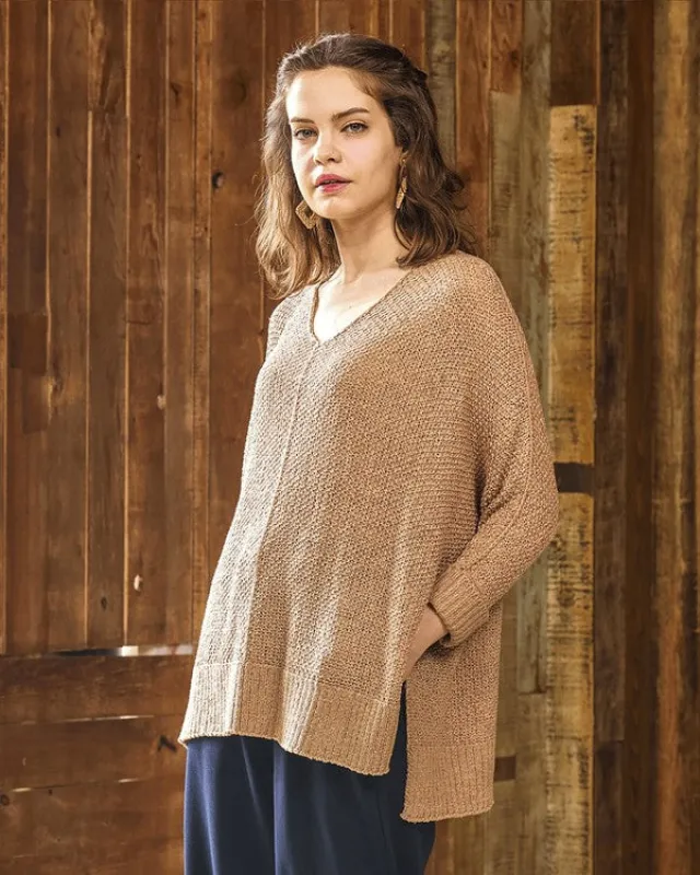 Oversized High Low Loose Lightweight Sweater sold by Charming Charlie