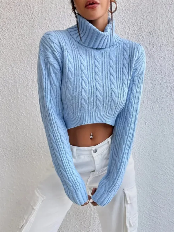 Cable-Knit Turtleneck Long Sleeve Sweater sold by Charming Charlie