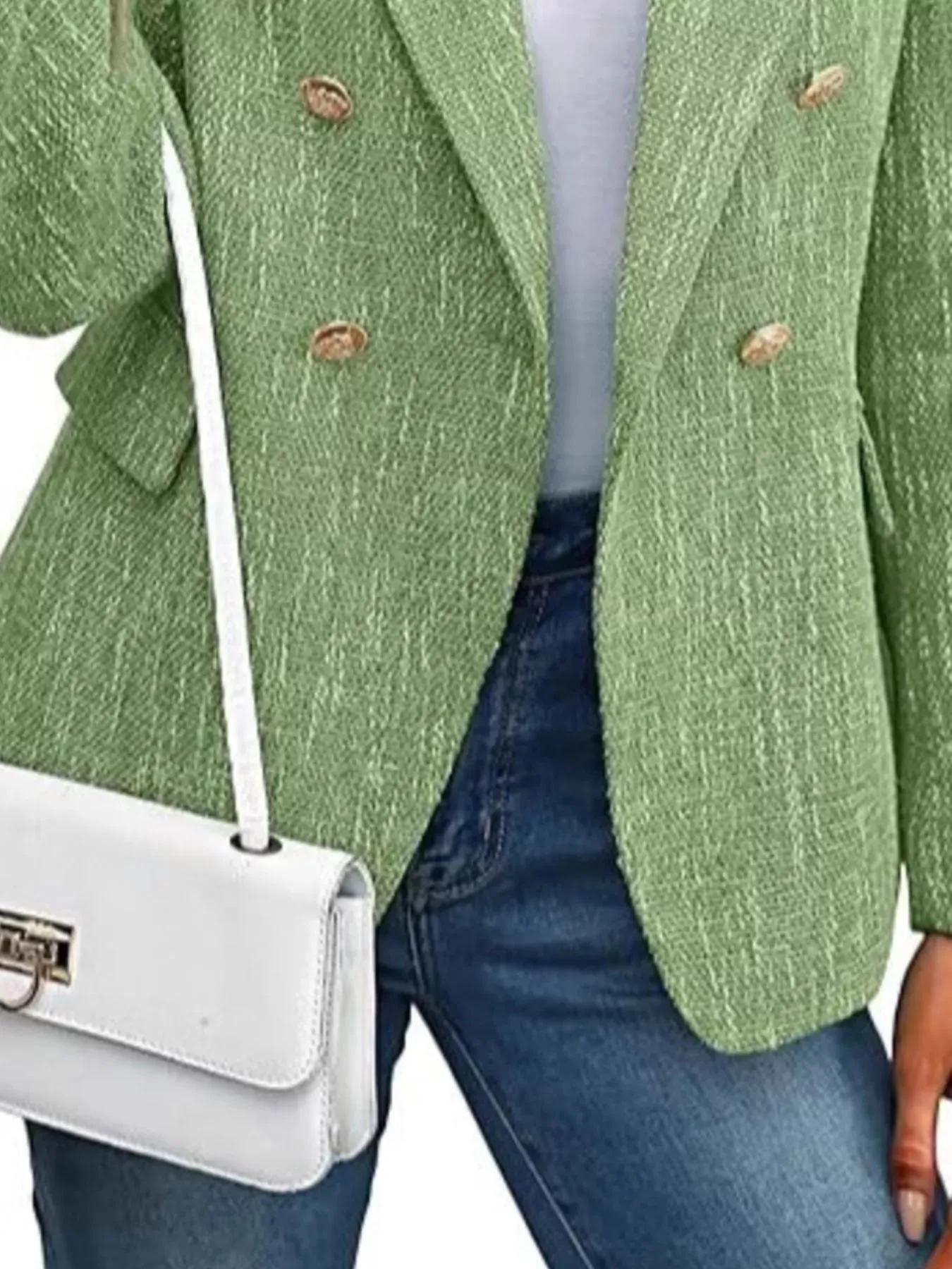 Double-Breasted Lapel Collar Blazer sold by Charming Charlie product image thumbnail 5