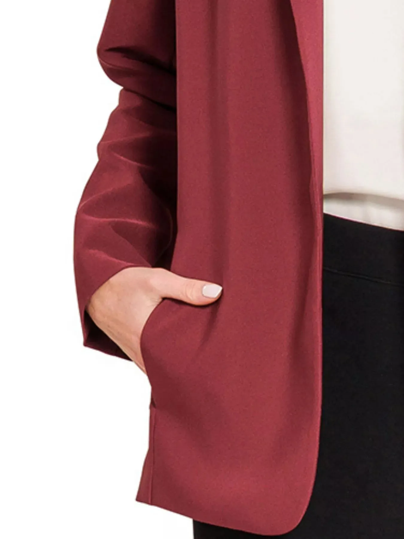 Zenana Woven Long Sleeve Blazer With Lining sold by Charming Charlie product image thumbnail 3