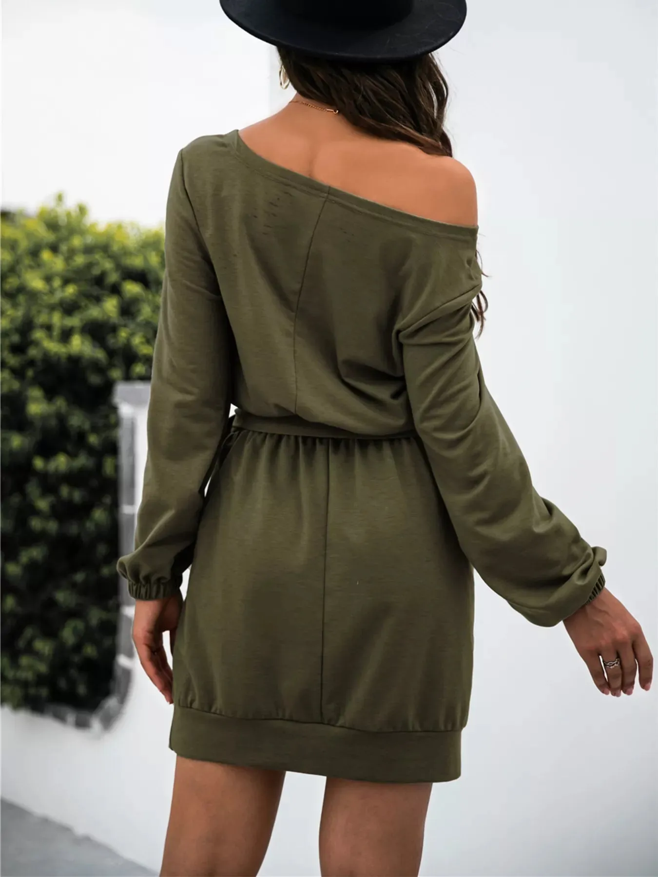 One Shoulder Tie Waist Dress sold by Charming Charlie product image thumbnail 2