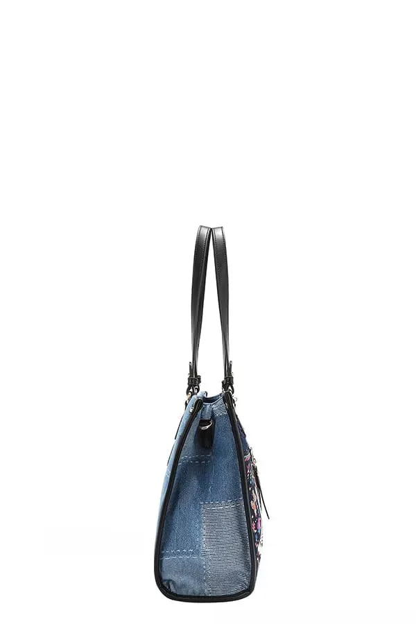 Nicole Lee USA Bosque de Amor Denim Tote Bag sold by Charming Charlie product image thumbnail 4