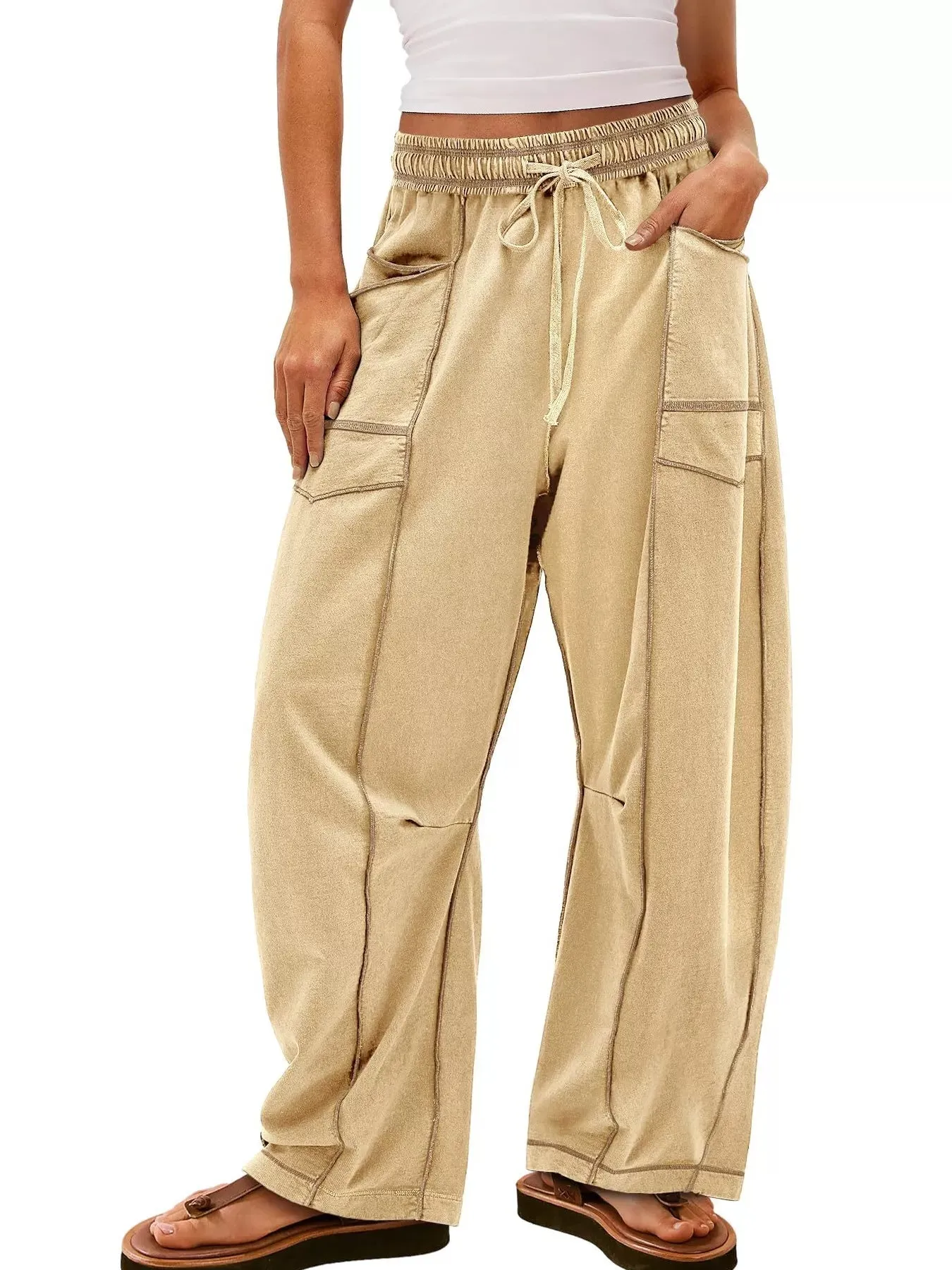 Drawstring Wide Leg Pants sold by Charming Charlie