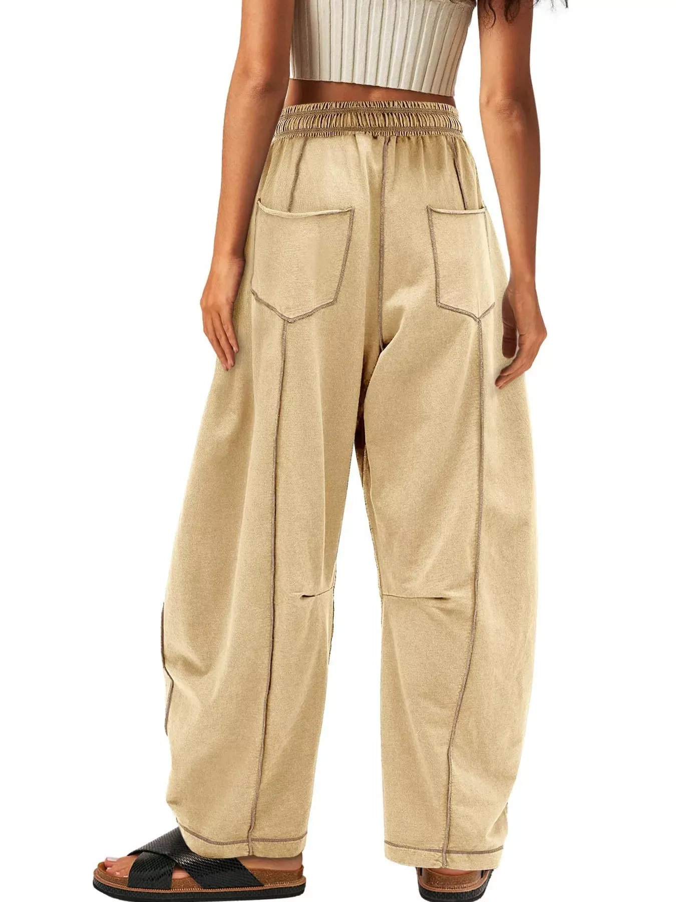 Drawstring Wide Leg Pants sold by Charming Charlie product image thumbnail 2