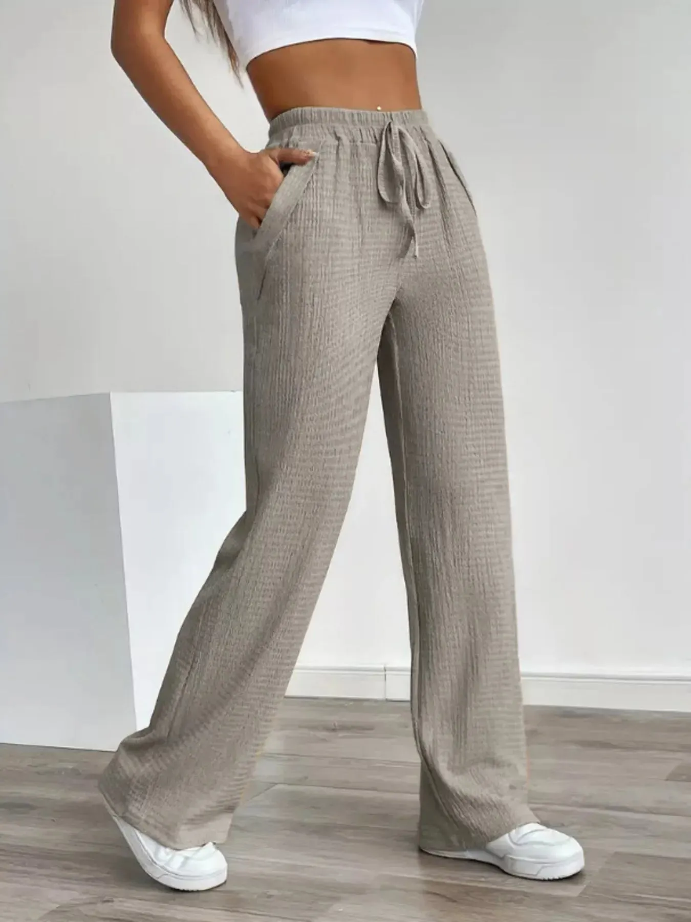 Texture Wide Leg Pants sold by Charming Charlie product image thumbnail 2