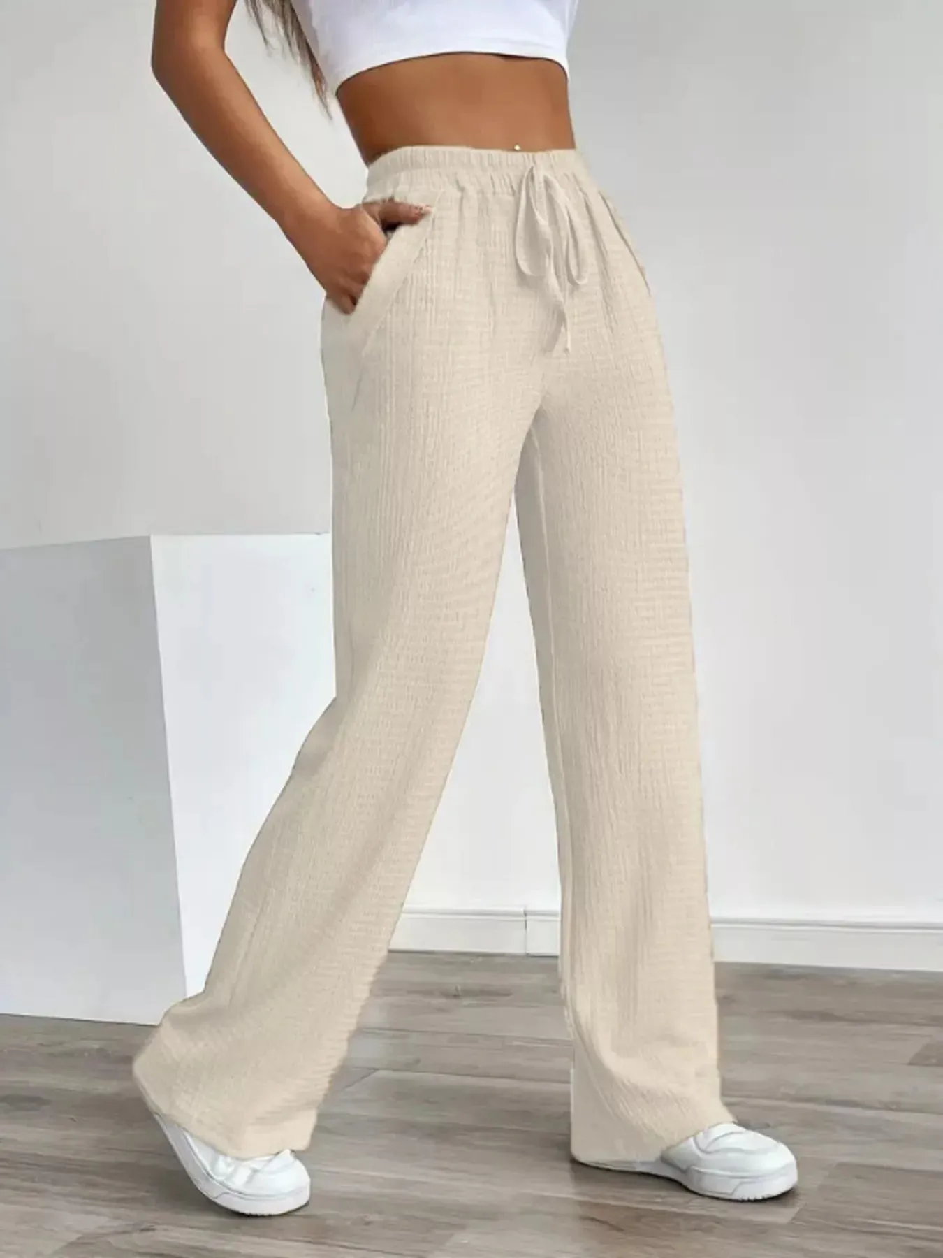 Texture Wide Leg Pants sold by Charming Charlie product image thumbnail 4