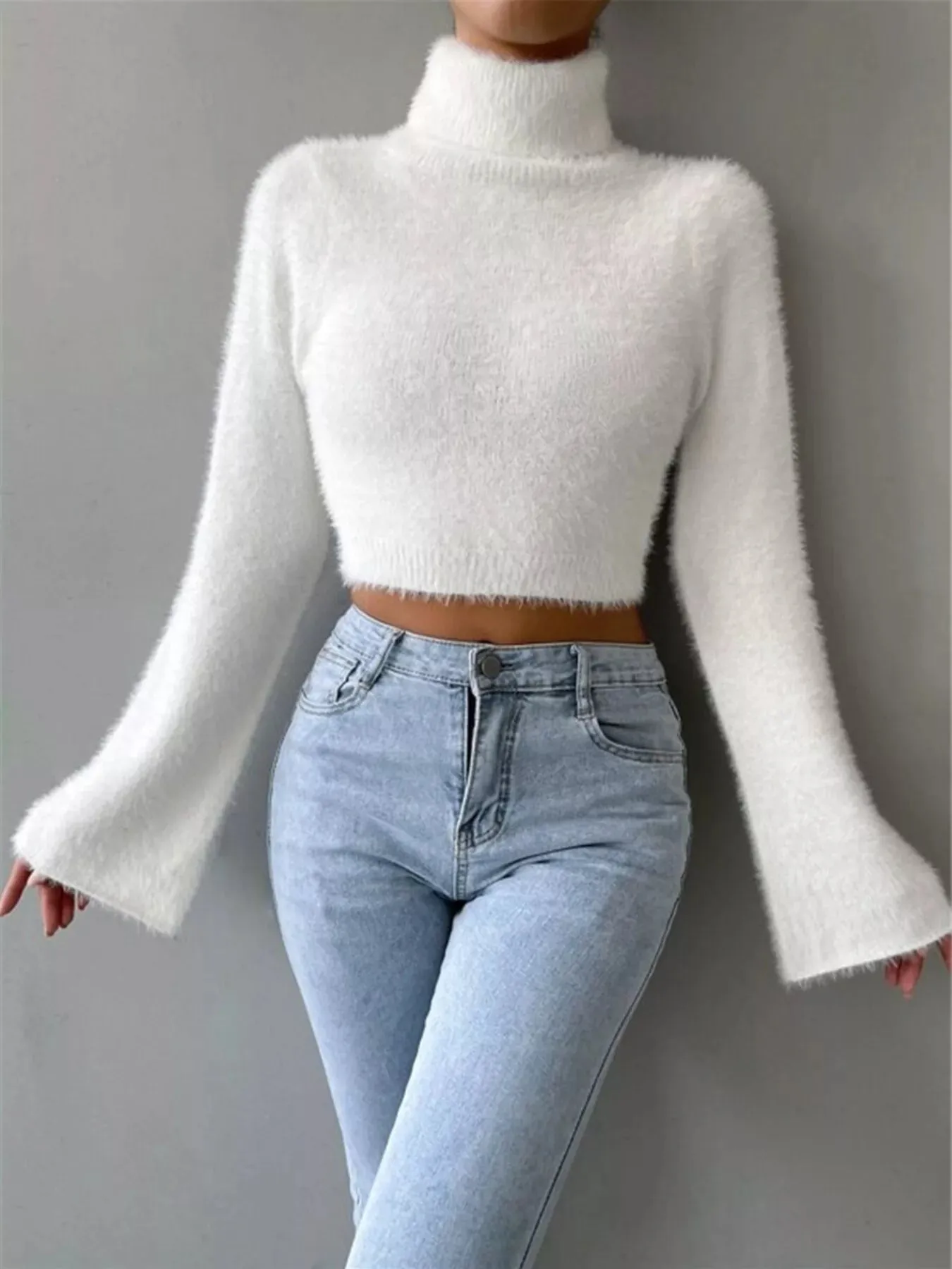 Turtleneck Flare Sleeve Sweater sold by Charming Charlie product image thumbnail 2