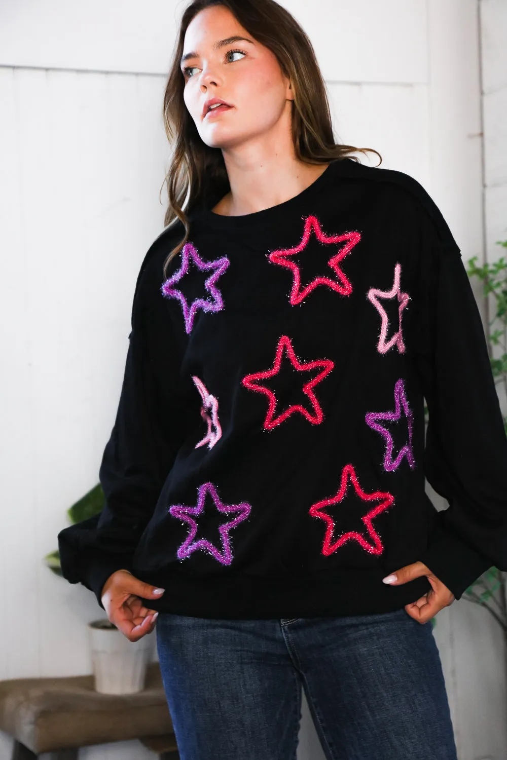 You Gave Me The Stars Cozy Sweater sold by Charming Charlie product image thumbnail 5