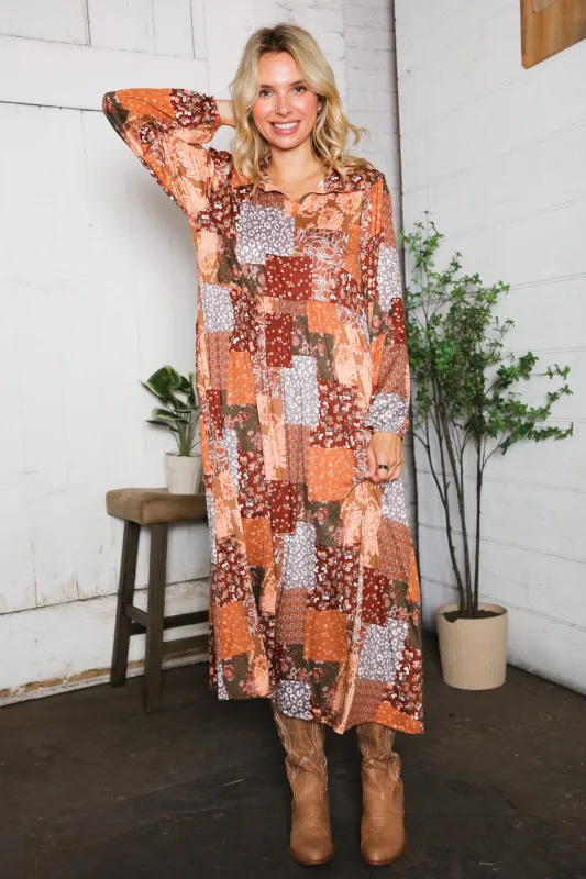 A Homestead Beauty Patchwork Dress sold by Charming Charlie