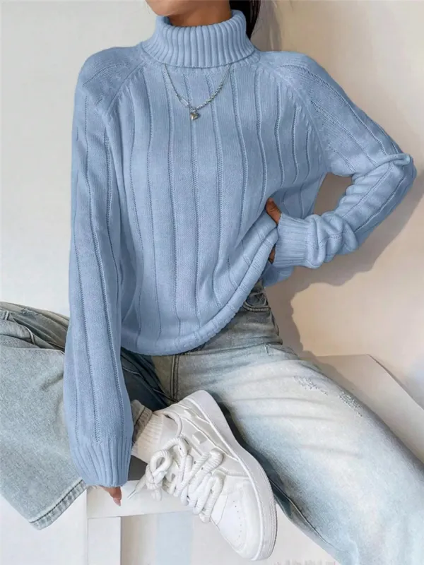 Ribbed Turtleneck Long Sleeve Sweater sold by Charming Charlie