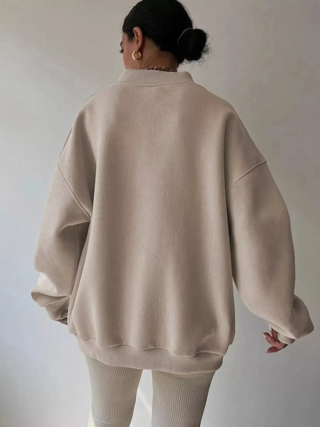 Dropped Shoulder Long Sleeve Oversized Sweatshirt sold by Charming Charlie product image thumbnail 5