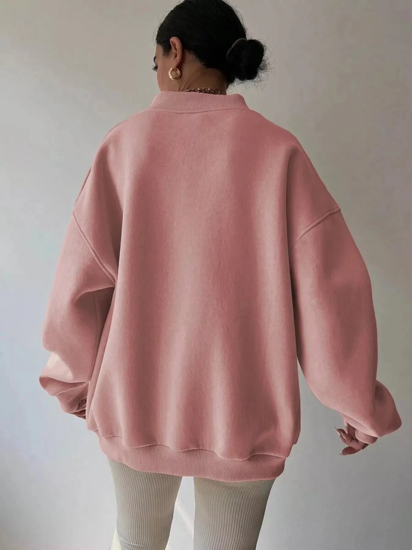 Dropped Shoulder Long Sleeve Oversized Sweatshirt sold by Charming Charlie product image thumbnail 3