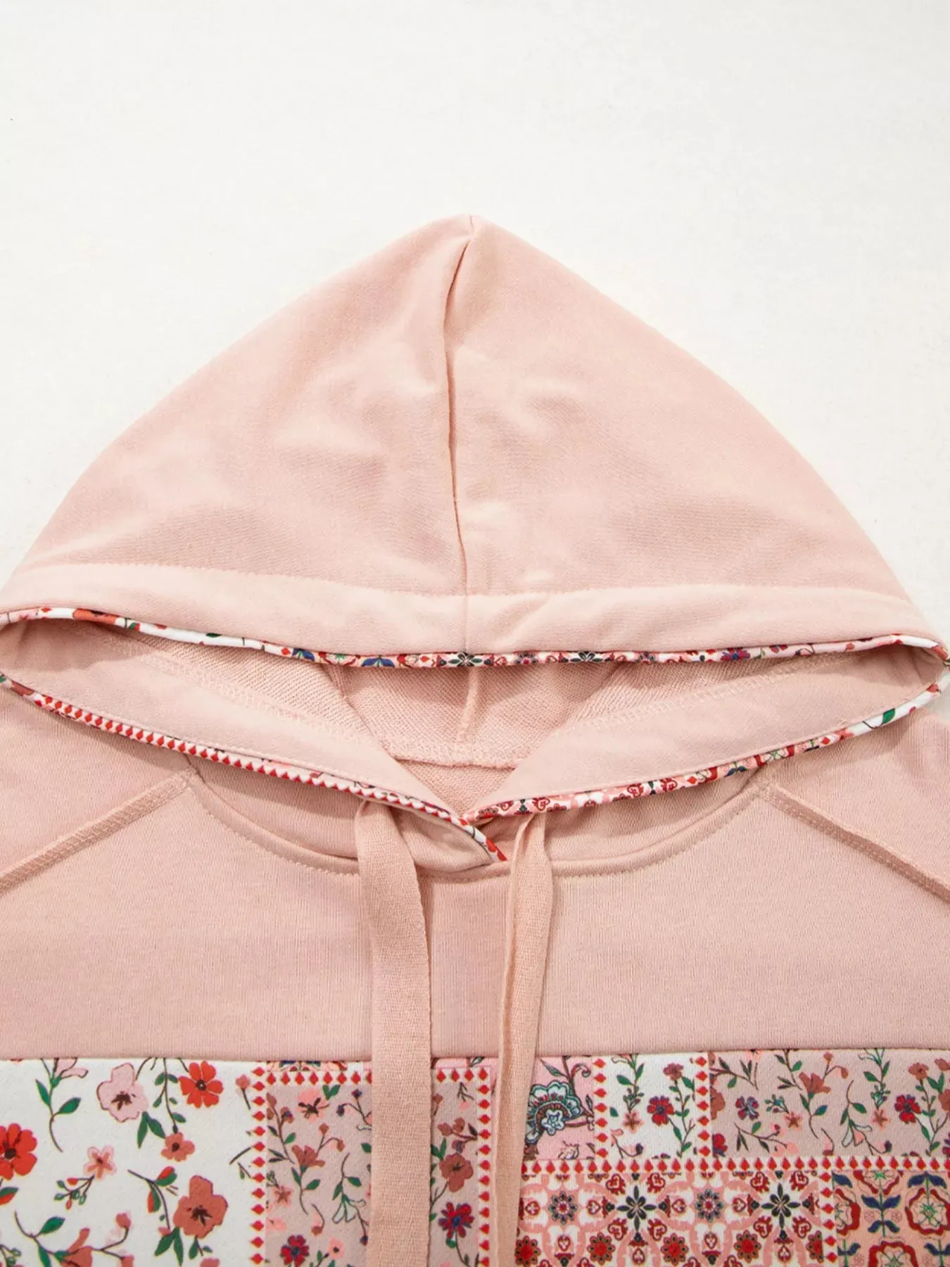Floral Print Drawstring Long Sleeve Hoodie sold by Charming Charlie product image thumbnail 5