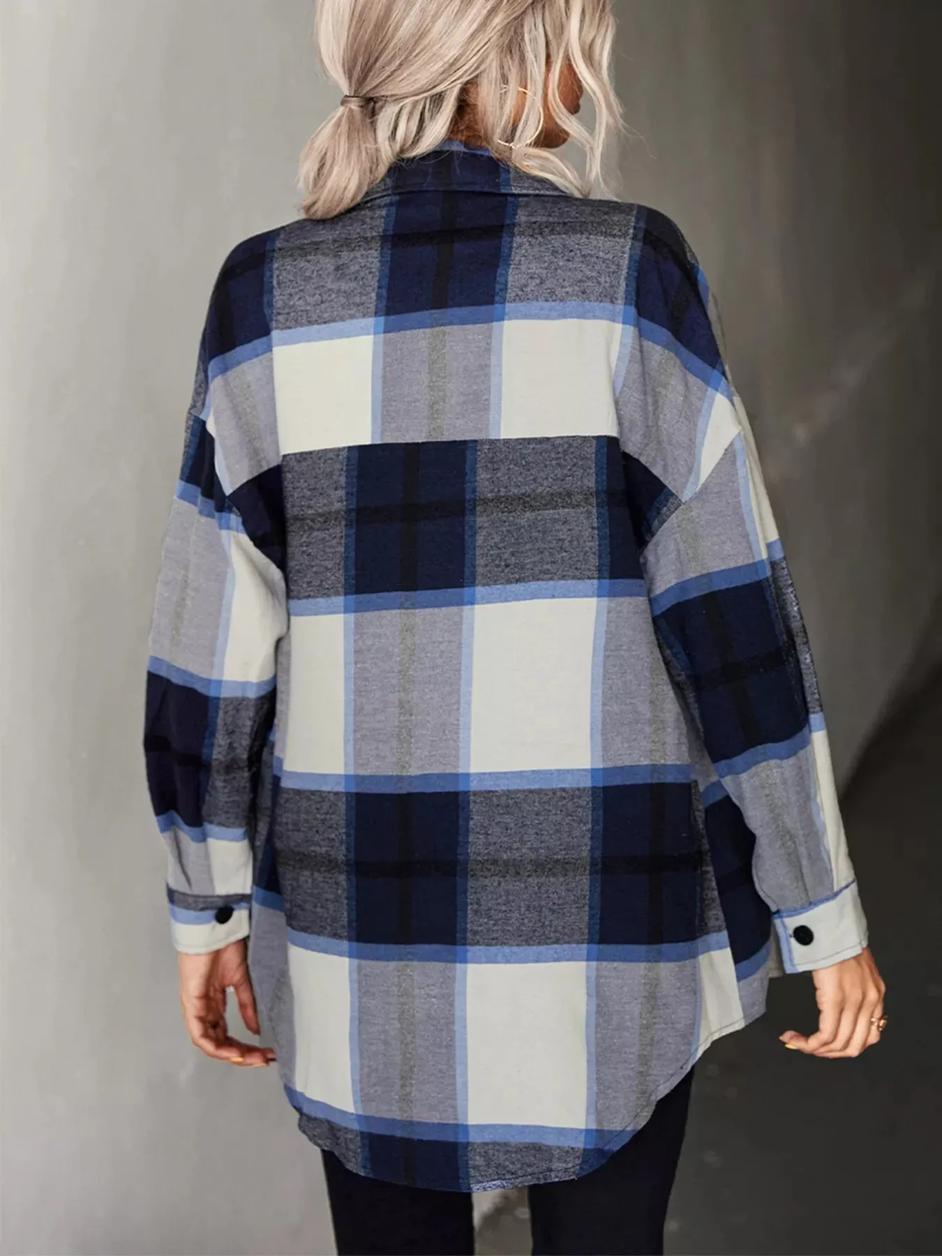 Plaid Button-Down Long Sleeve Shirt sold by Charming Charlie product image thumbnail 2