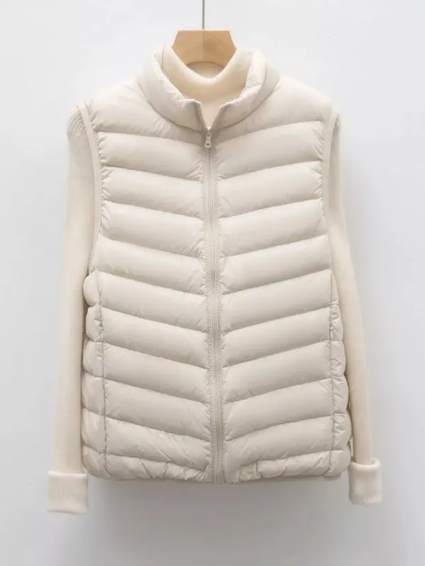 Quilted Zip Up Turtleneck Vest Coat sold by Charming Charlie