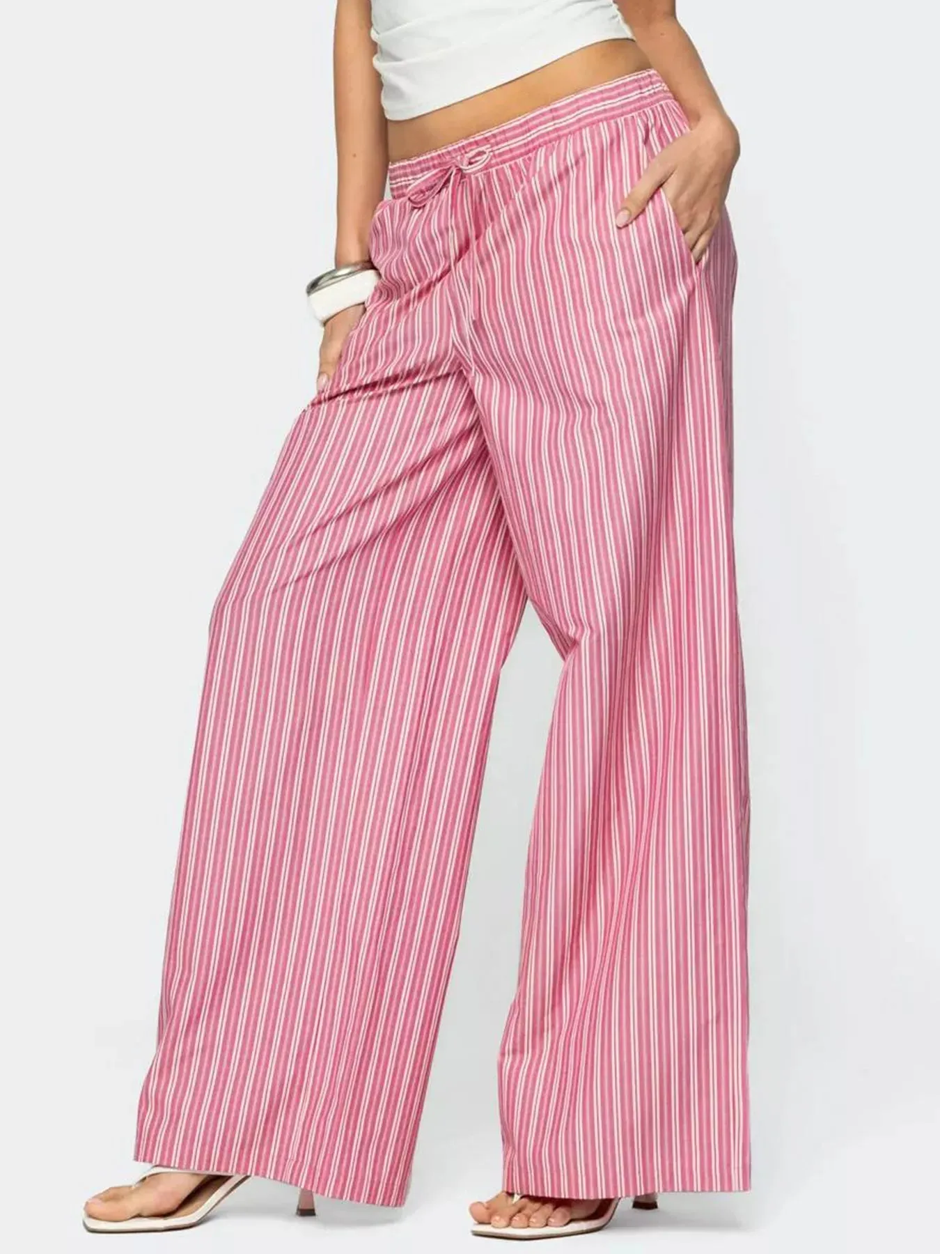 Striped Wide Leg Pants sold by Charming Charlie product image thumbnail 2