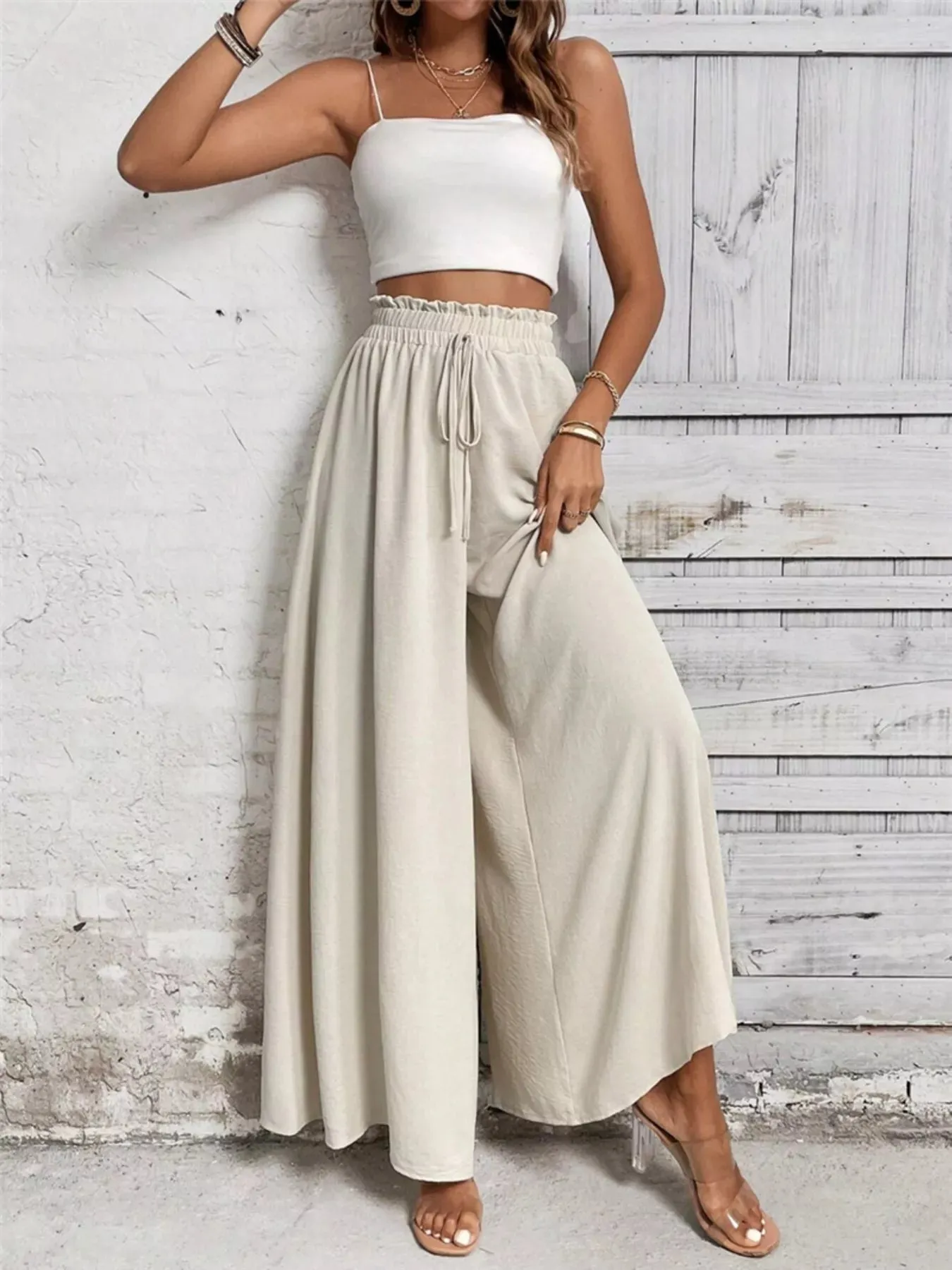 Frill Wide Leg Pants sold by Charming Charlie product image thumbnail 4