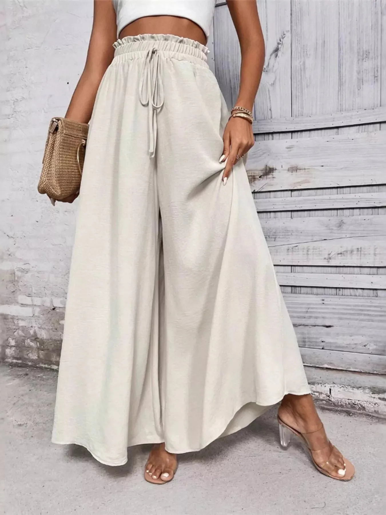 Frill Wide Leg Pants sold by Charming Charlie