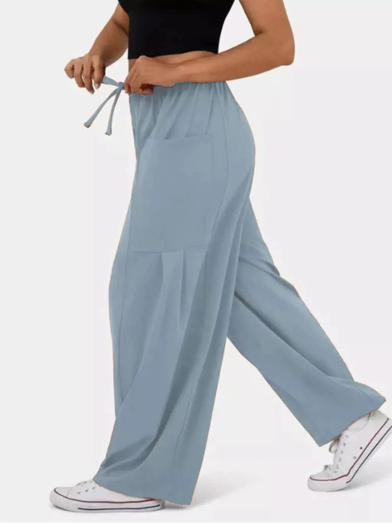 Drawstring Wide Leg Pants sold by Charming Charlie product image thumbnail 5