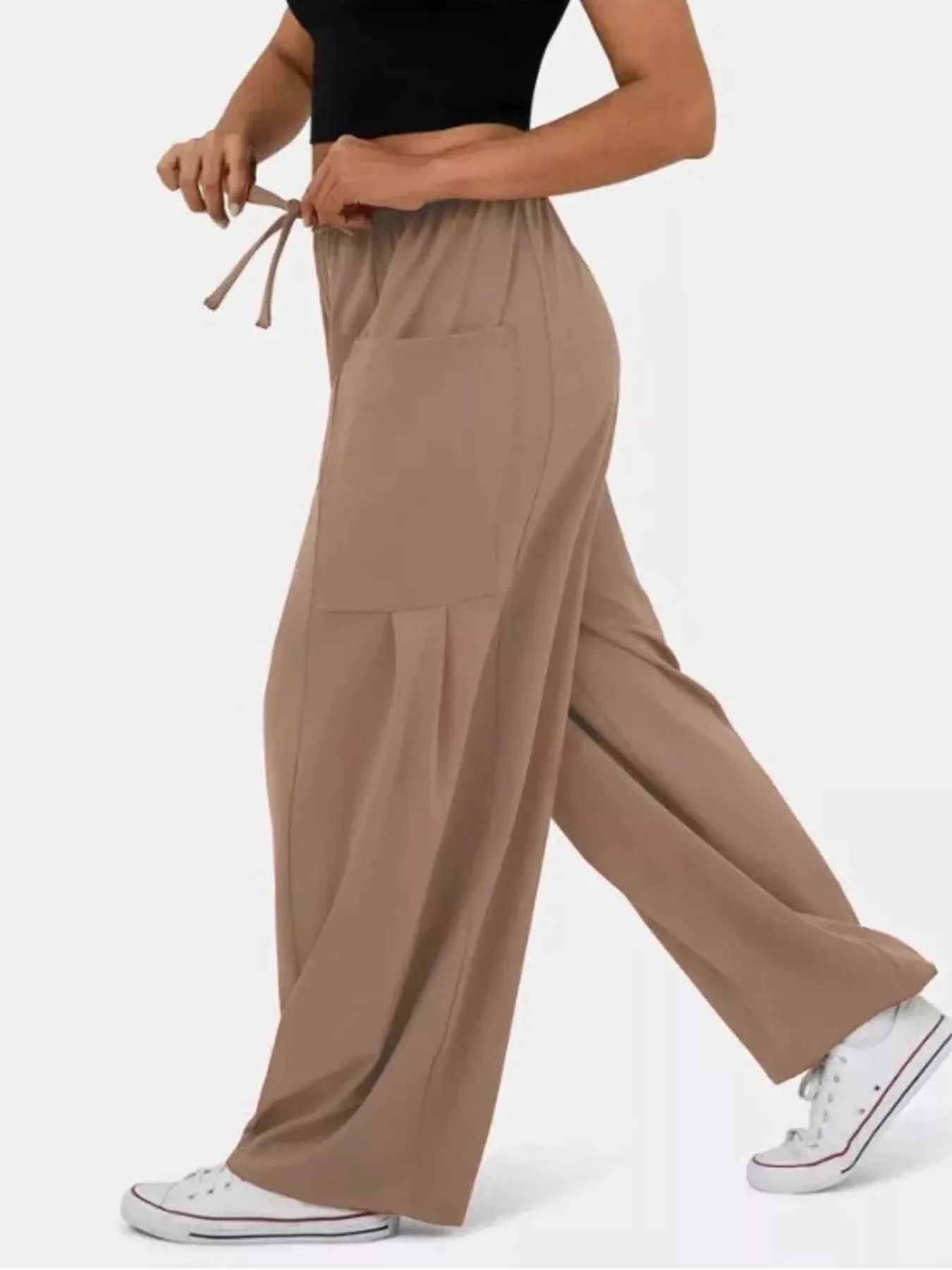 Drawstring Wide Leg Pants sold by Charming Charlie product image thumbnail 2