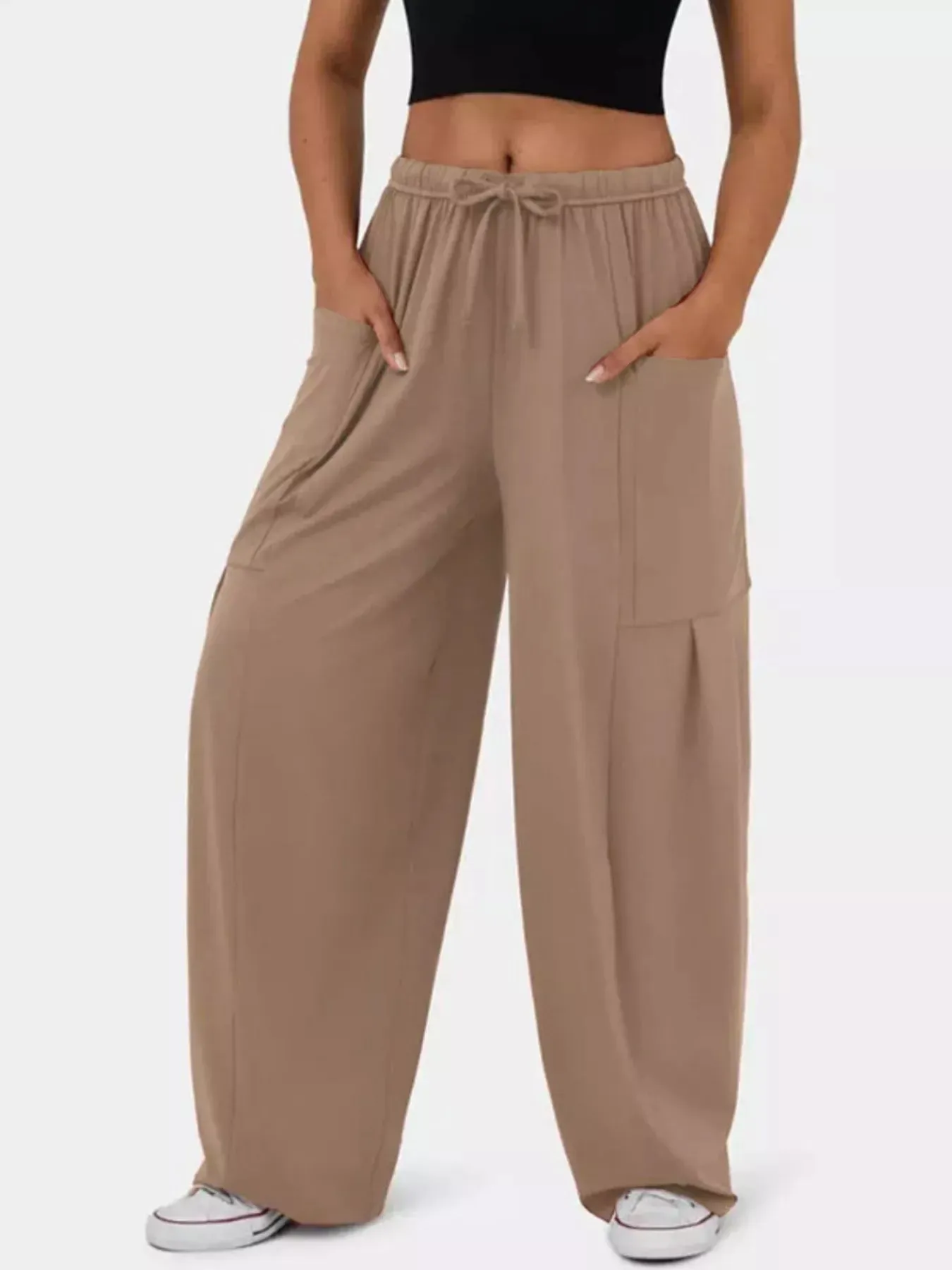 Drawstring Wide Leg Pants sold by Charming Charlie