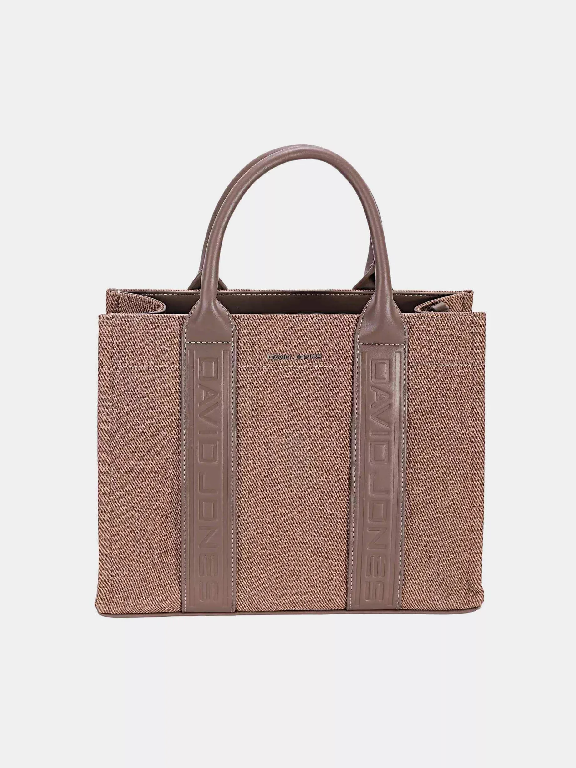 David Jones Canvas Tote Handbag with Contrast Leather Handles sold by Charming Charlie product image thumbnail 3