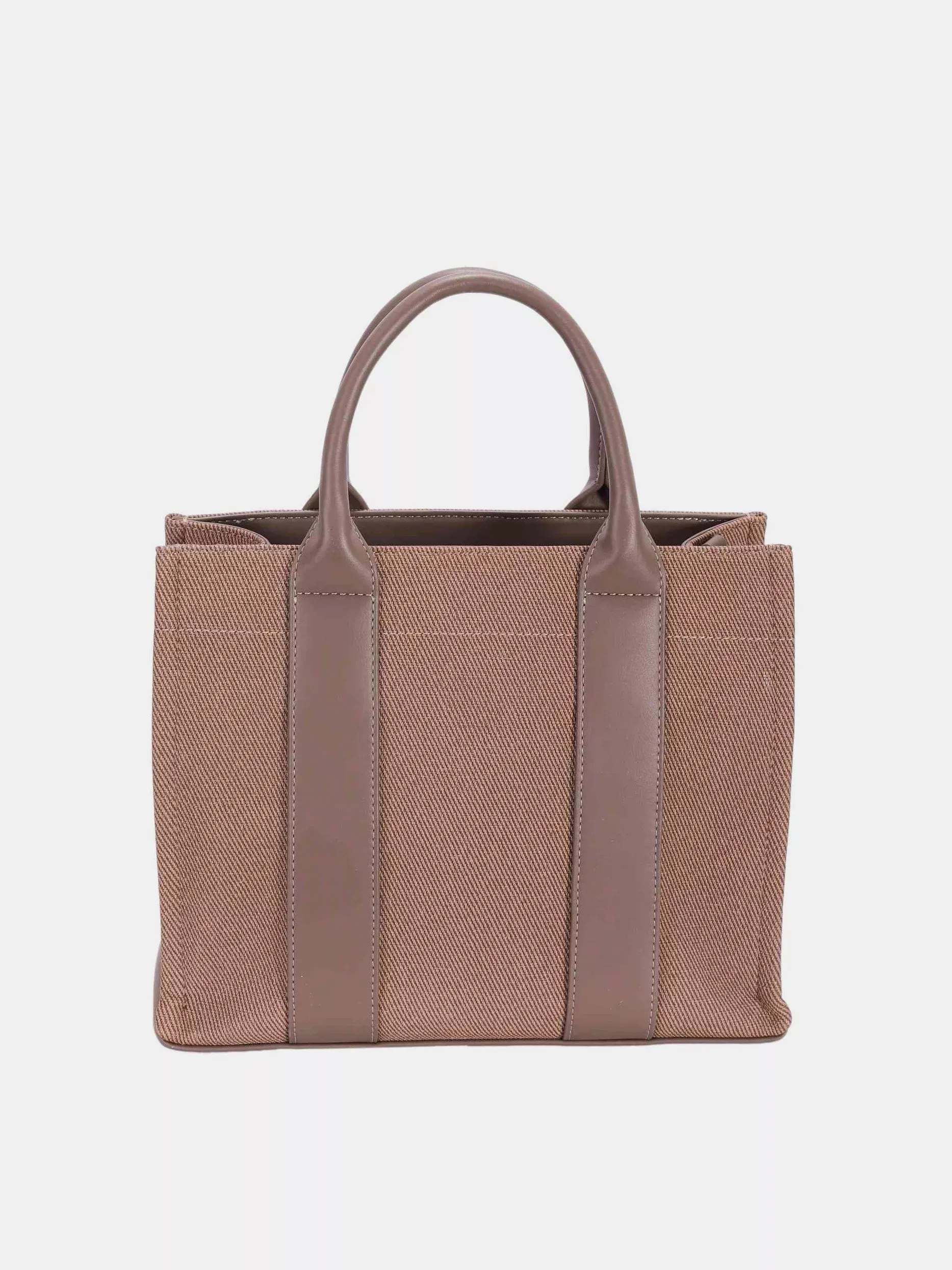 David Jones Canvas Tote Handbag with Contrast Leather Handles sold by Charming Charlie product image thumbnail 4