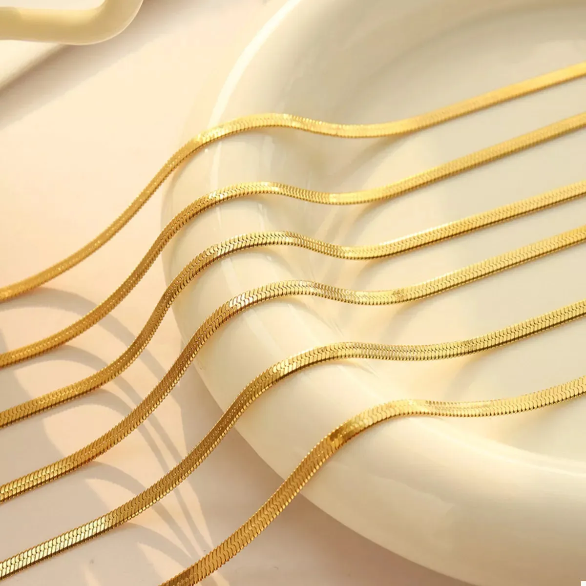 18K Gold-Plated Titanium Steel Necklace sold by Charming Charlie product image thumbnail 4