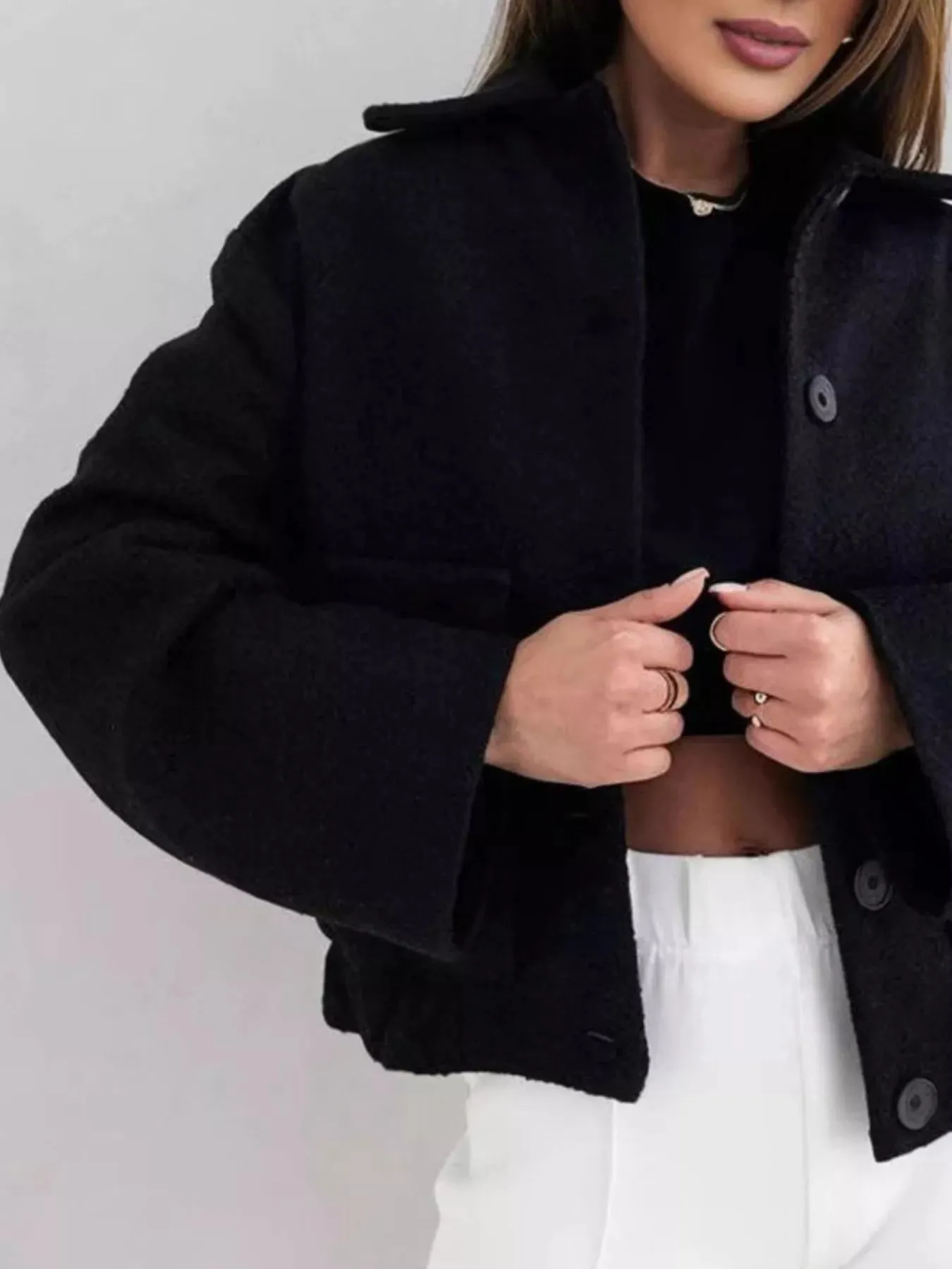 Button-Up Long Sleeve Outerwear sold by Charming Charlie product image thumbnail 5