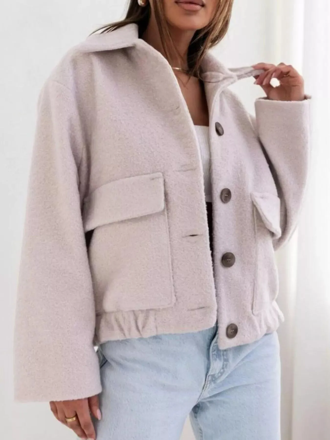 Button-Up Long Sleeve Outerwear sold by Charming Charlie product image thumbnail 2