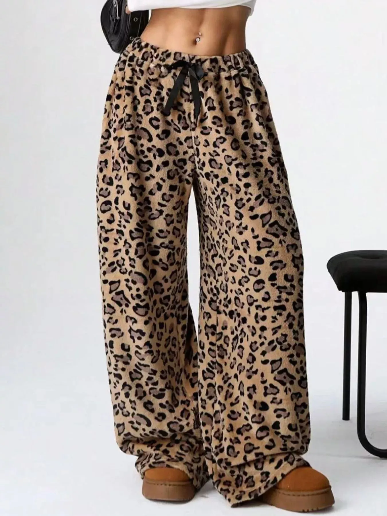 Leopard Wide Leg Pants sold by Charming Charlie product image thumbnail 2