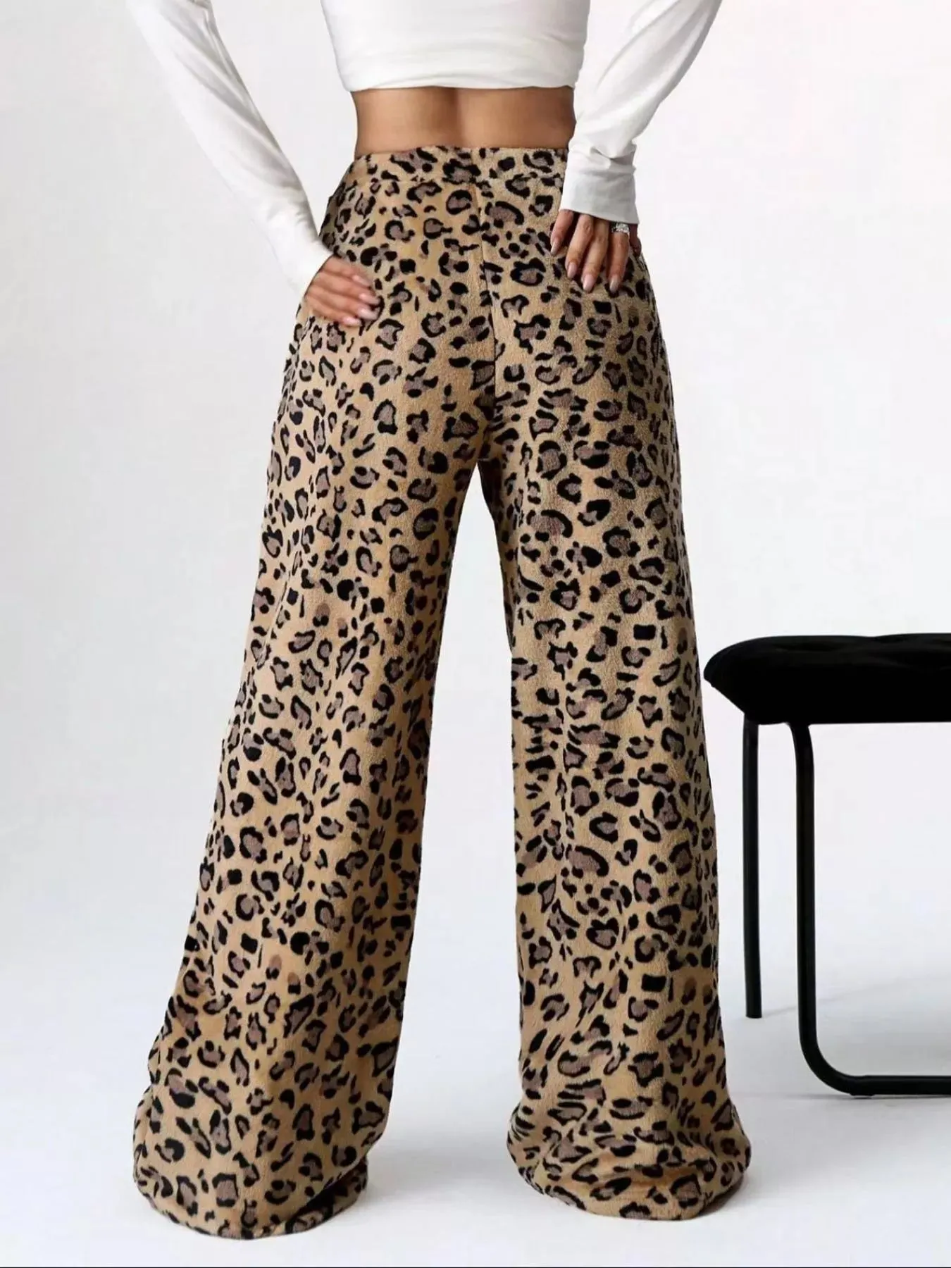 Leopard Wide Leg Pants sold by Charming Charlie product image thumbnail 3