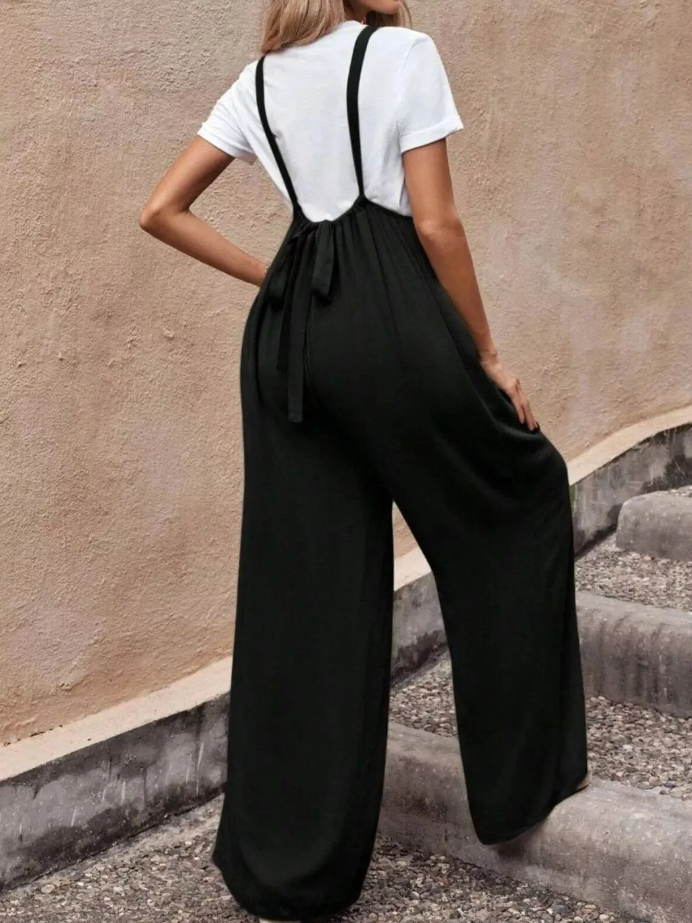 Wide Leg Suspender Overalls sold by Charming Charlie product image thumbnail 5