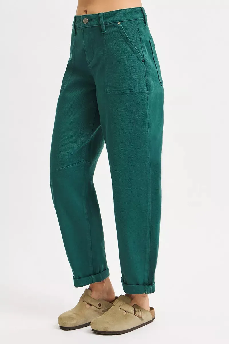 RISEN High Rise Ankle Cuffed Barrel Pants sold by Charming Charlie product image thumbnail 4
