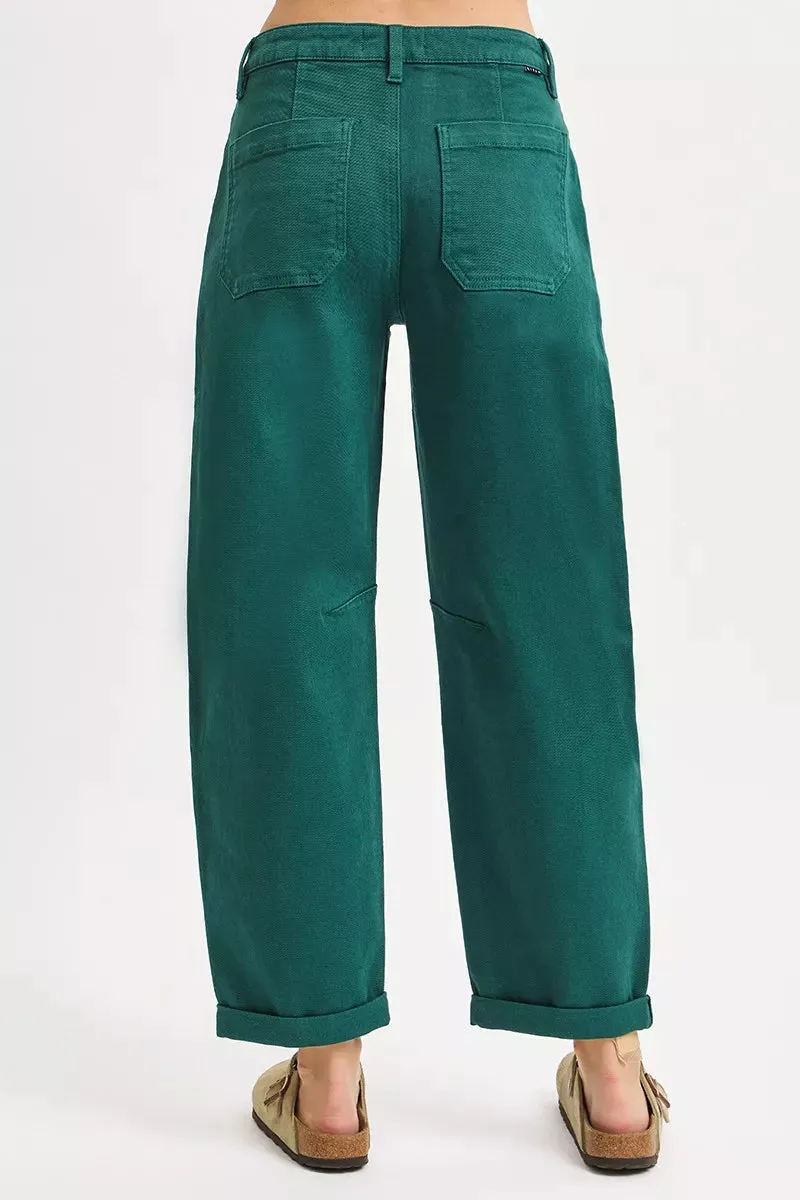 RISEN High Rise Ankle Cuffed Barrel Pants sold by Charming Charlie product image thumbnail 5