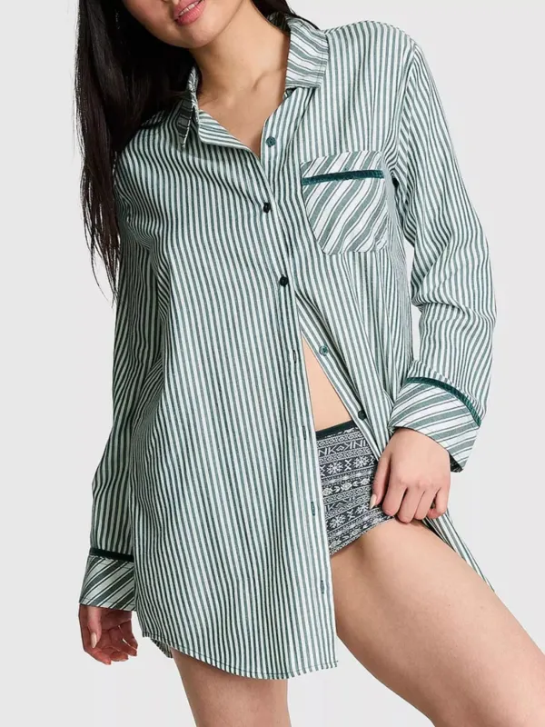 Striped Long Sleeve Button-Up Shirt sold by Charming Charlie