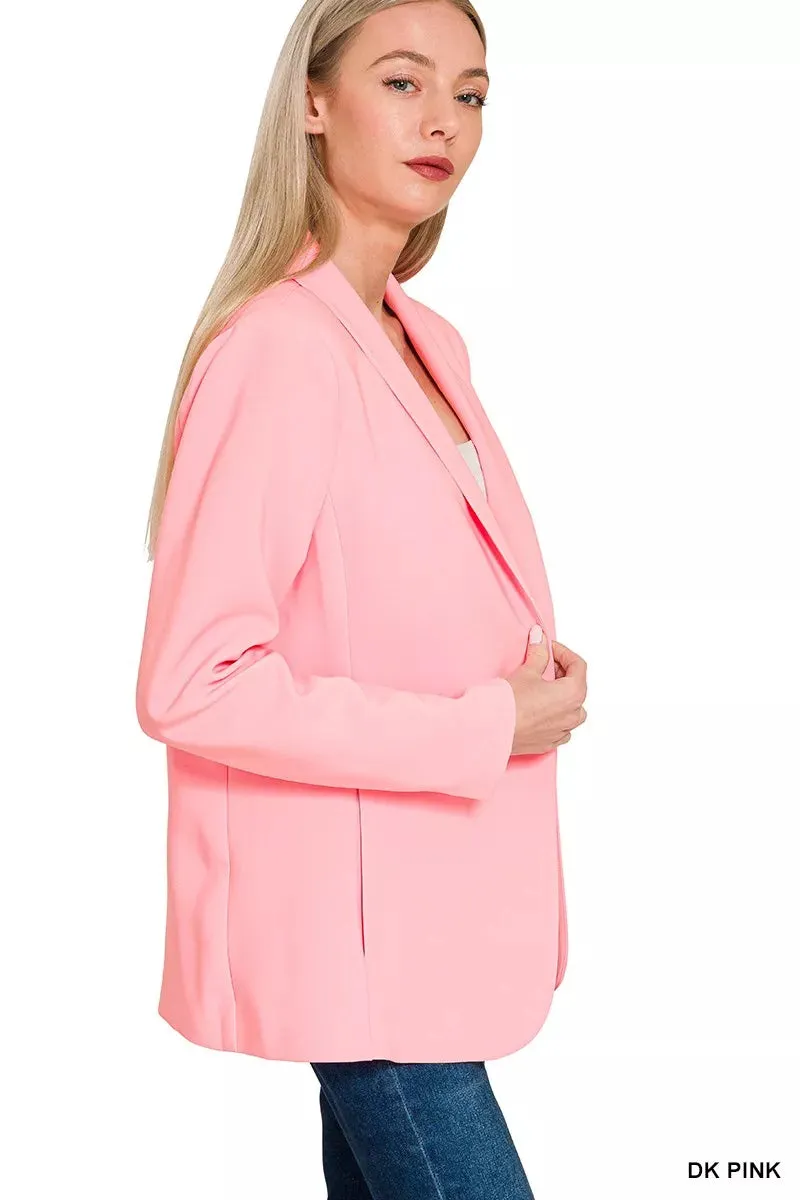 Zenana Woven Long Sleeve Blazer With Lining sold by Charming Charlie product image thumbnail 2