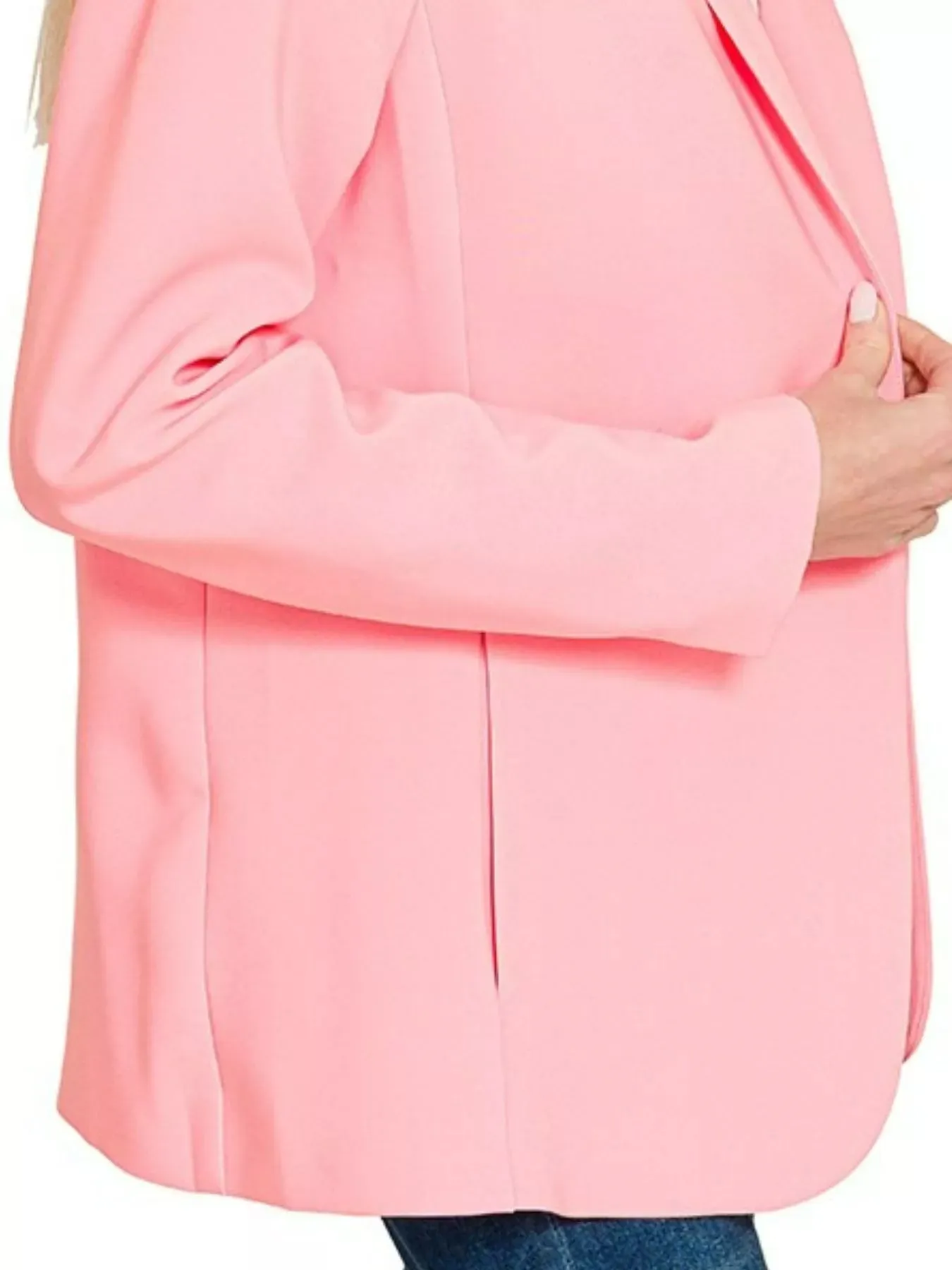 Zenana Woven Long Sleeve Blazer With Lining sold by Charming Charlie product image thumbnail 3