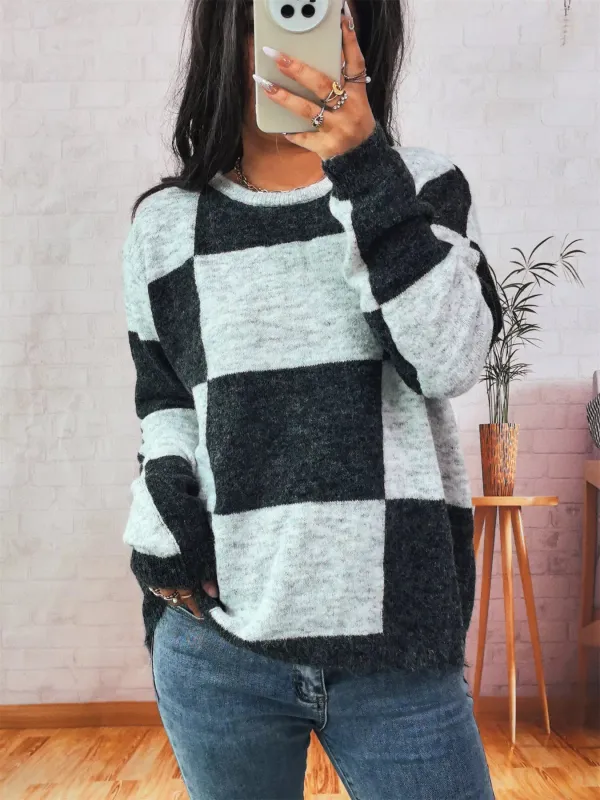 Color Block Round Neck Sweater sold by Charming Charlie