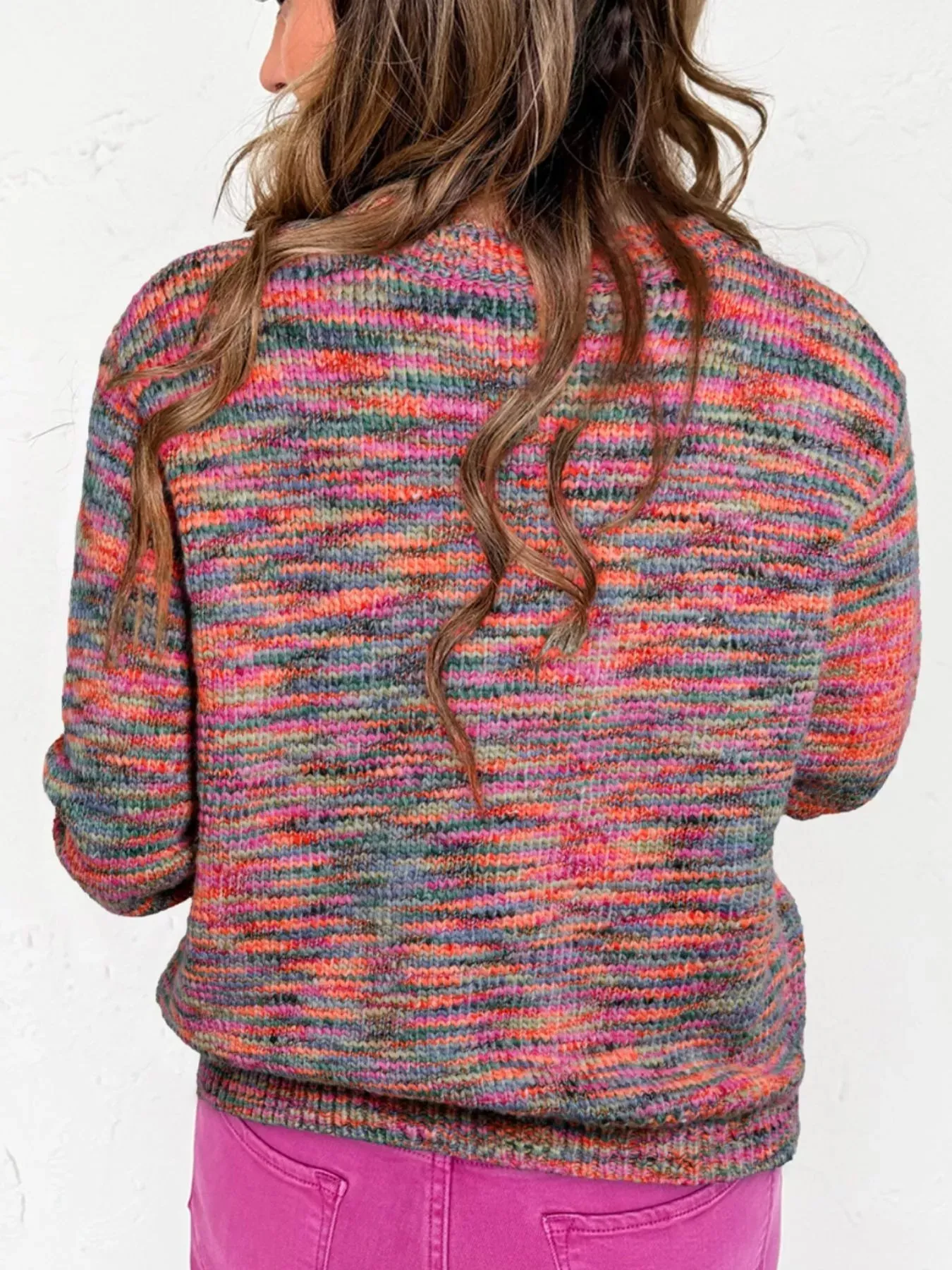 Space Dye Yarn Crew Neck Sweater sold by Charming Charlie product image thumbnail 2