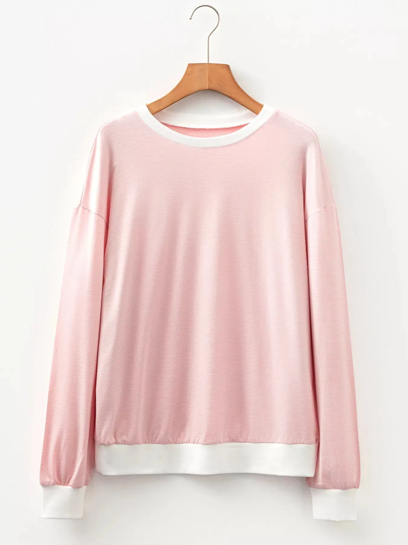 Stripe Contrast Edge Patchwork Long Sleeve Top sold by Charming Charlie product image thumbnail 3