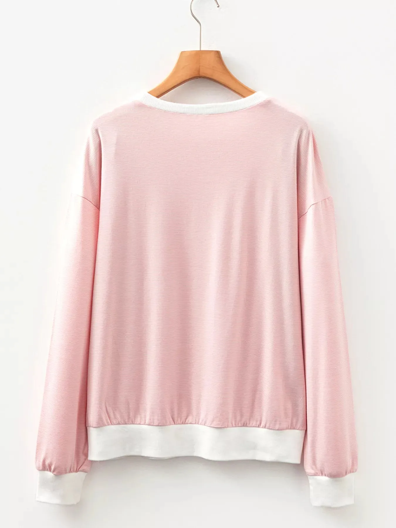 Stripe Contrast Edge Patchwork Long Sleeve Top sold by Charming Charlie product image thumbnail 4