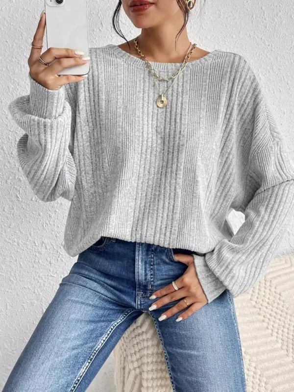 Crisscross Back Long Sleeve Knit Top sold by Charming Charlie